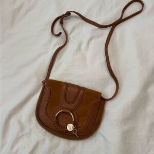 See By Chloe mini Tan Leather Crossbody Bag